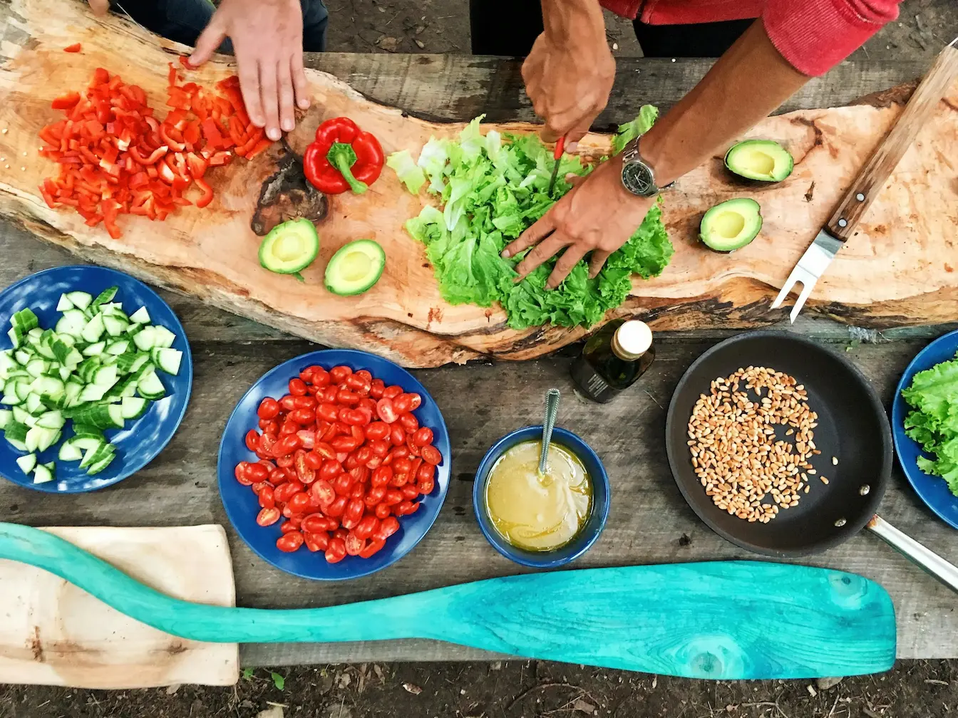 Fresh ingredients for traditional Valencian cuisine