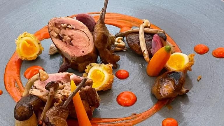 Detail of the Denistars Elegance menu served in a sophisticated setting